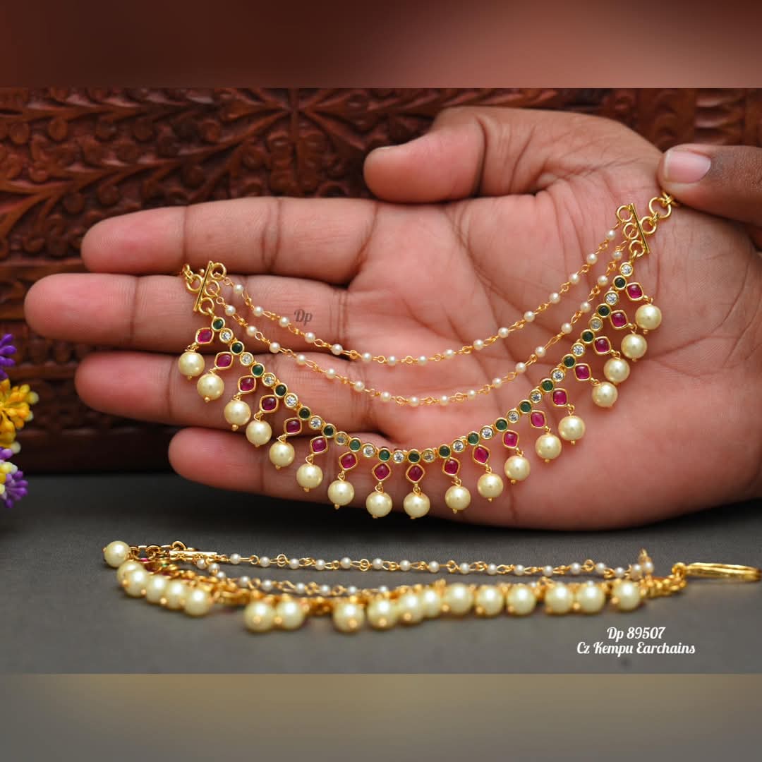 Akansha Super kemp Ear Chain Set For You
