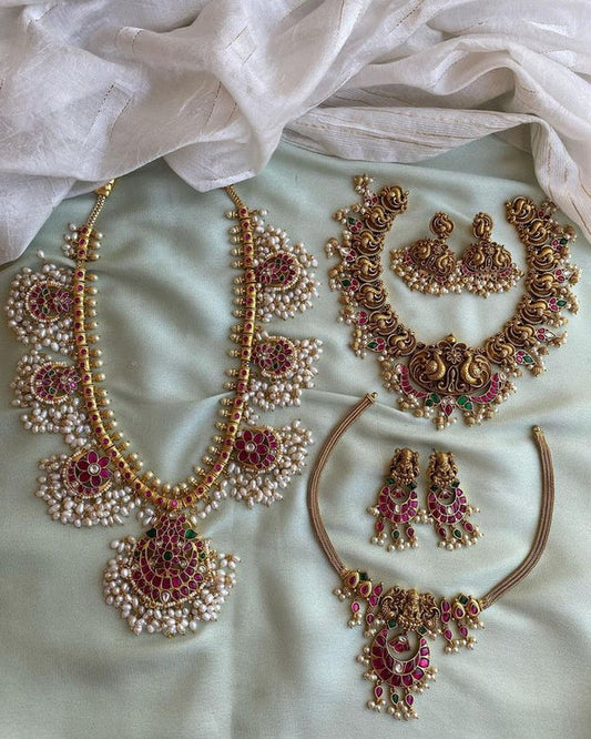 New Launches in Pure kemp Brass necklaces Full Combo