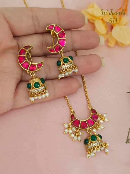 Flower Shine Kemp Necklace Set